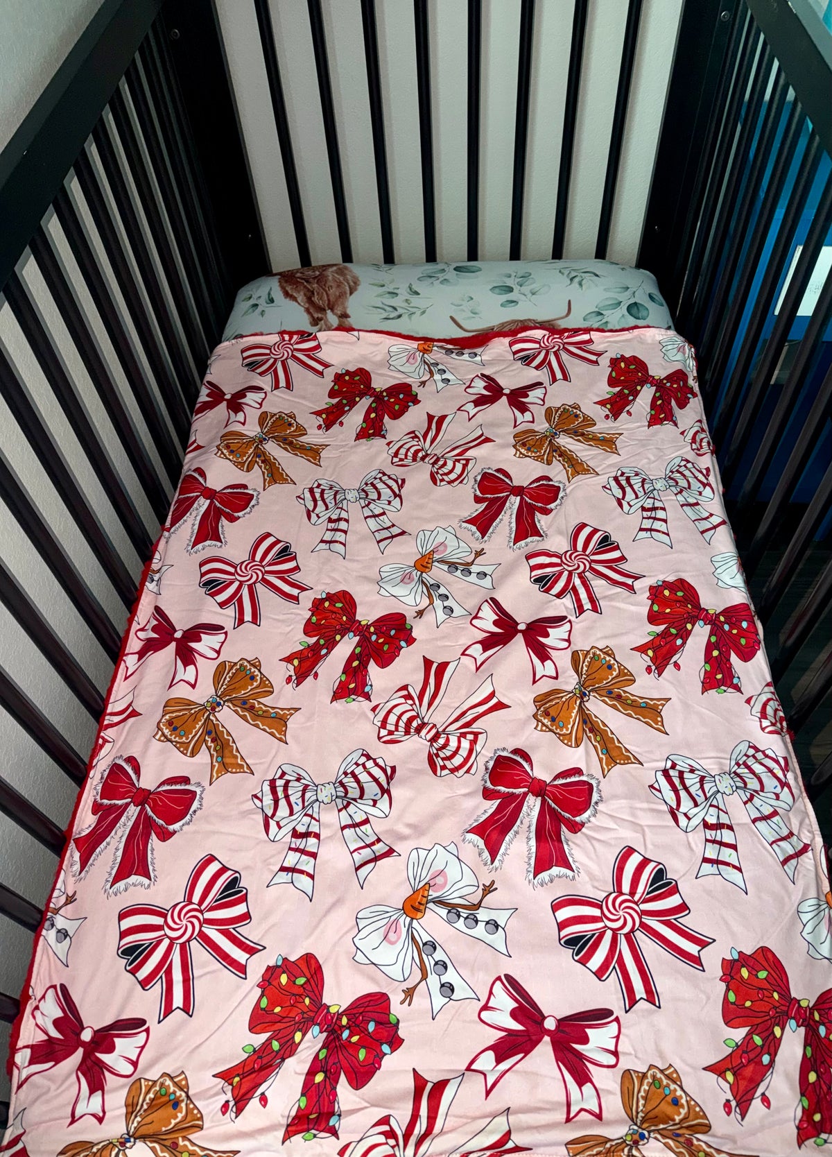 🎀 Merry & Bright Bows Minky Blanket 🎀
