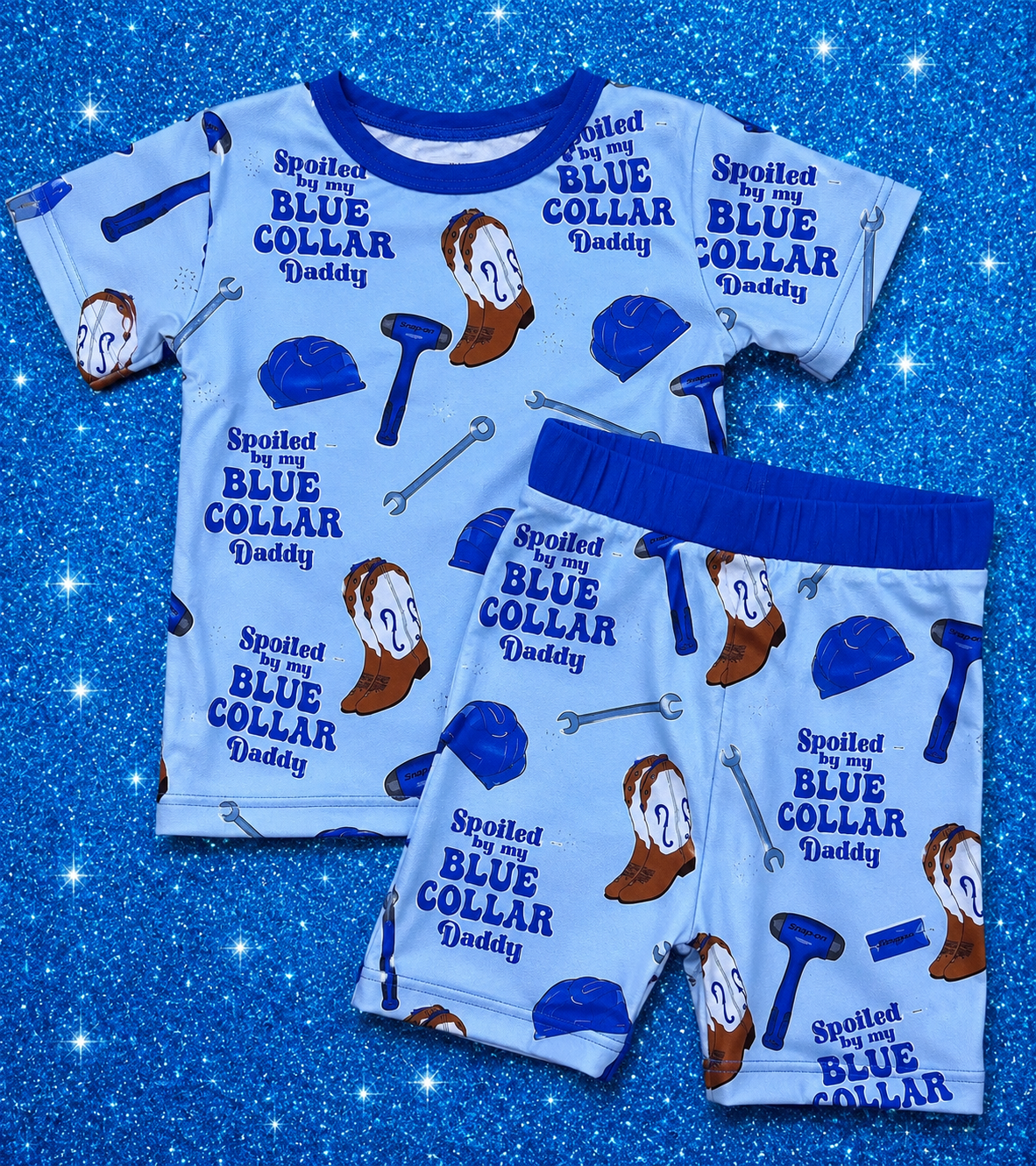 💙 Spoiled by My Blue Collar Daddy 2PC Set