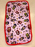 Snack Time Mischief Burp Cloth