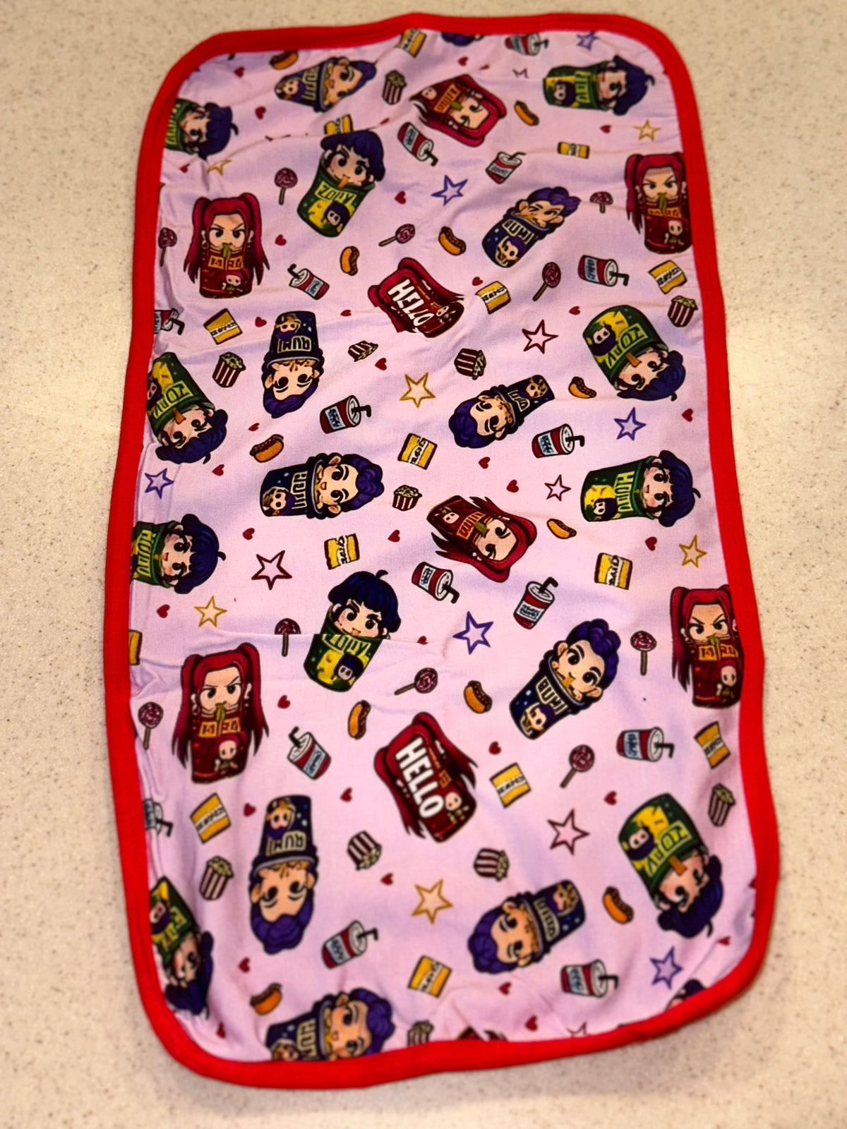 Snack Time Mischief Burp Cloth