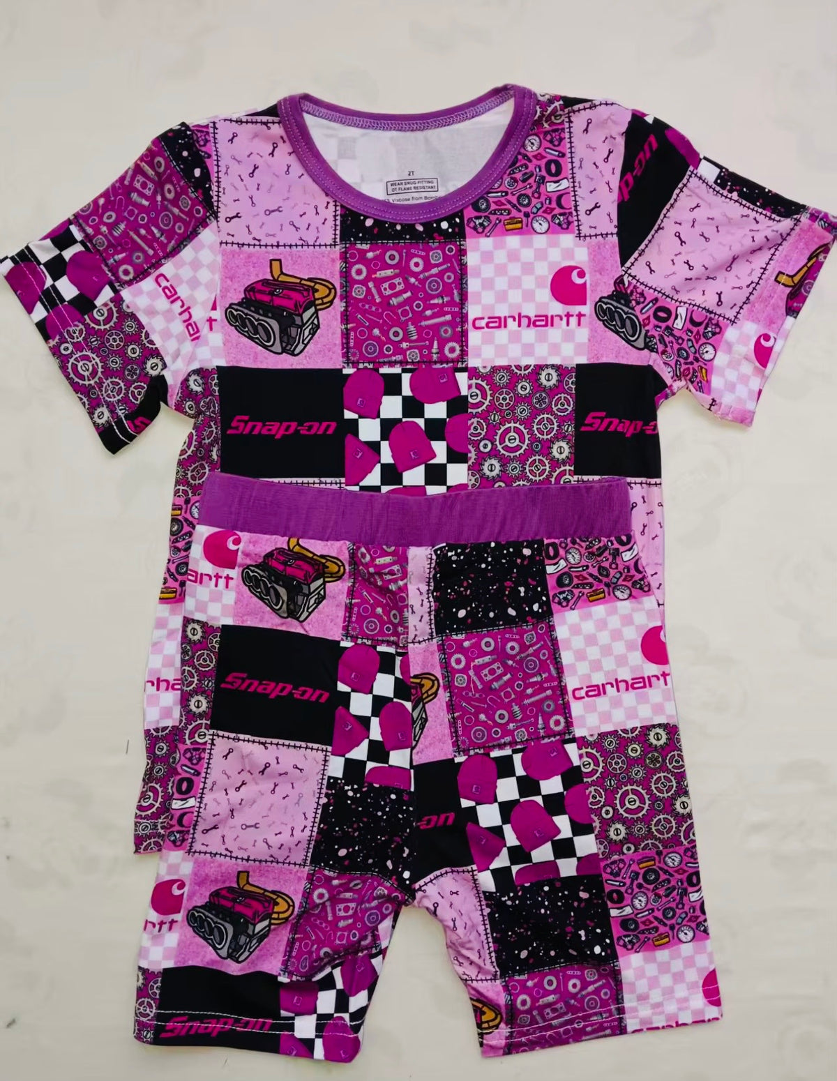 Purple Snap On 2Pc Set