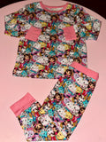 Kitty Dollhouse Crew 2Pc Bamboo Set