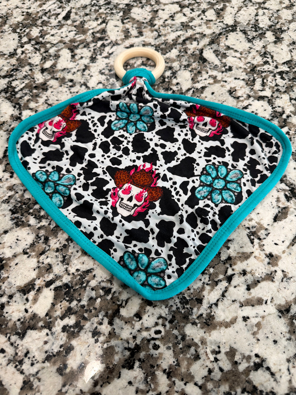 Turquoise Skulls Lovey