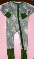 Green Bamboo Print
