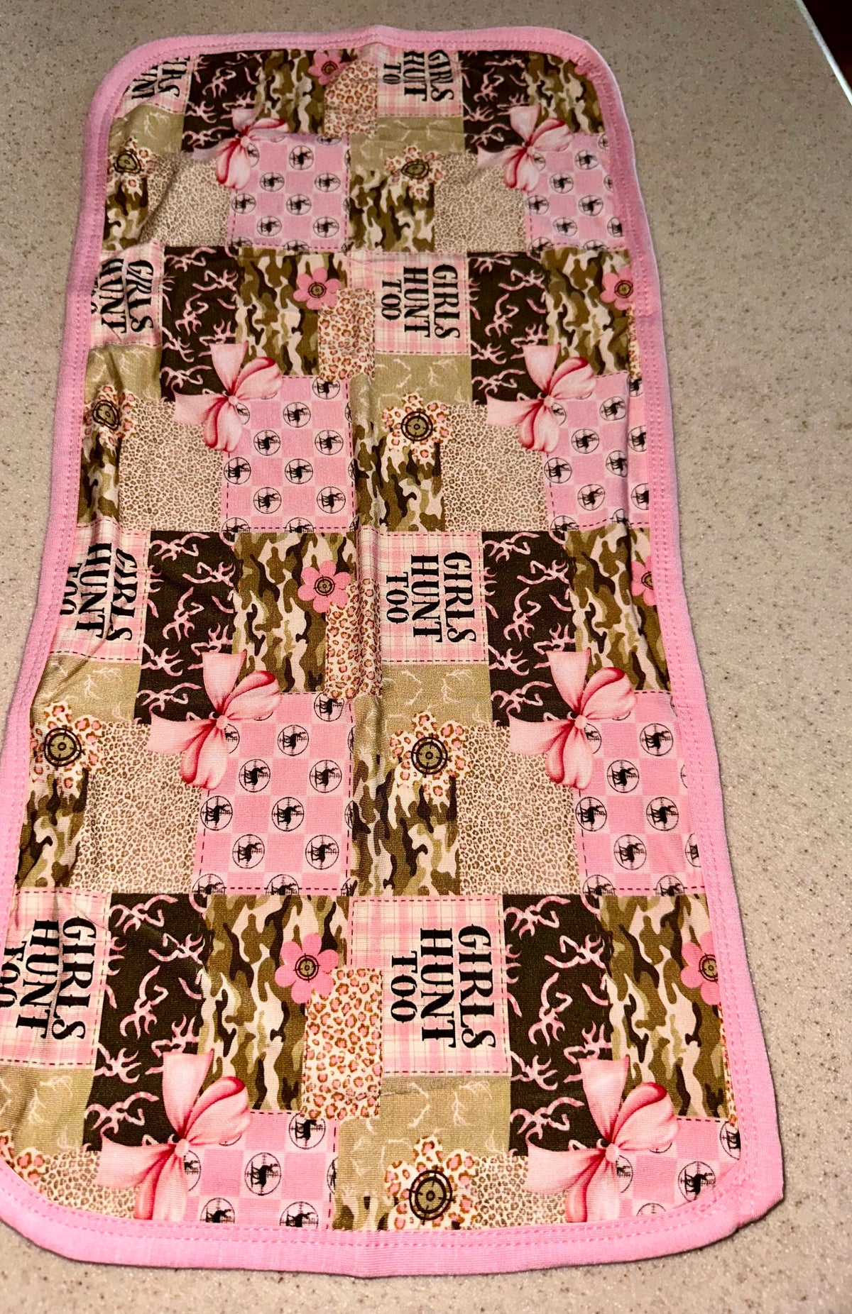 Girls Hunt Too Burp Cloth