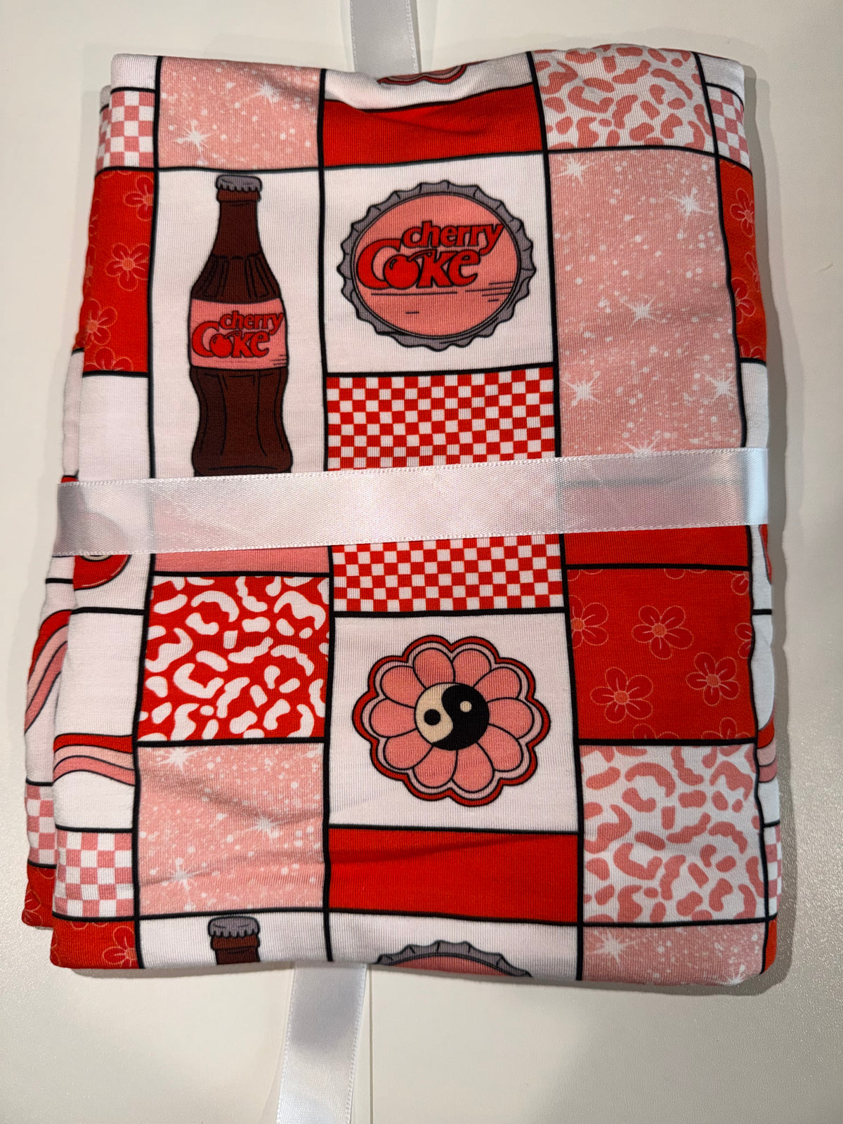 Cherry Pop Retro Bamboo Blanket 🍒🥤❤️